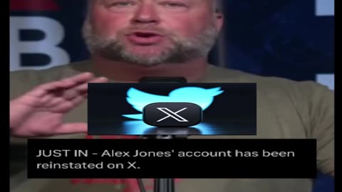 Alex Jones reinstated to Twitter AKA "X"