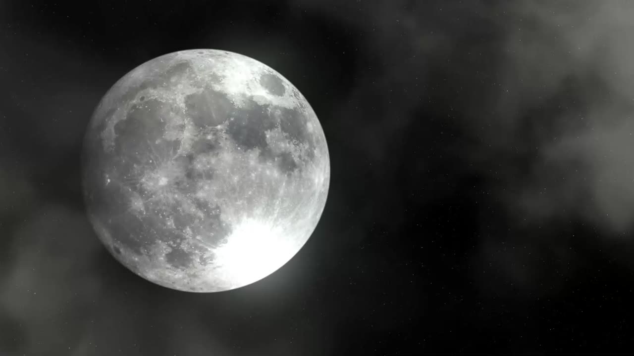 (No Sound) Beauty of the Moon Digital Art TV/PC Screensaver Background