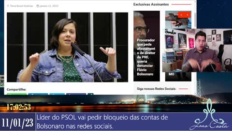 Líder do PSOL vai pedir bloqueio das contas de Bolsonaro nas redes sociais.