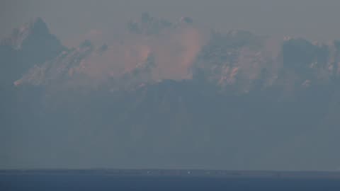 Alps Italian foothill seen from Buje-Istria-Croatia