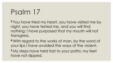 Daily Devotion Psalm 17