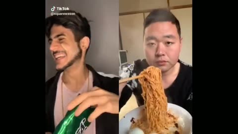 Challenge Funny Food On TikTok | INDIA Vs CHINA