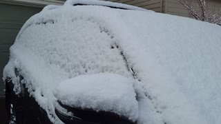 Cleaning Oregon snow off the car