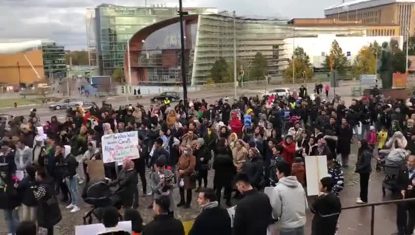 A peaceful demonstration was held in Helsinki, Finland