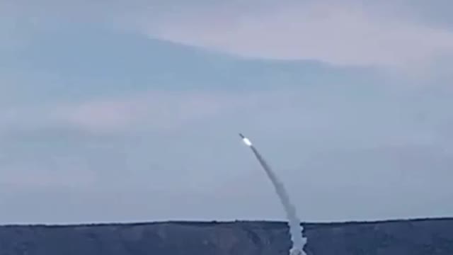 Watch Russian missile attack launching from the Black Sea