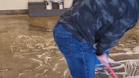 Epoxy garage gym floor