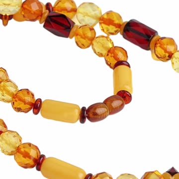 Natural Baltic Sea No Optimized faceted amber beads Necklace Christmas Gift Collar Necklace Gift08