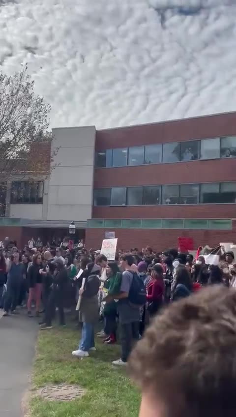 Princeton students today cheering the “intifada” (massacre of Jews in Israel)