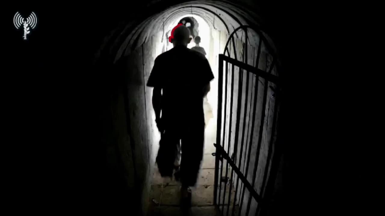 Yahya Sinwar Running Away and Hiding in his Underground Hamas Tunnel in Khan Younis