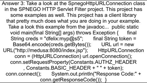 authenticate with ntlm or kerberos using java UrlConnection