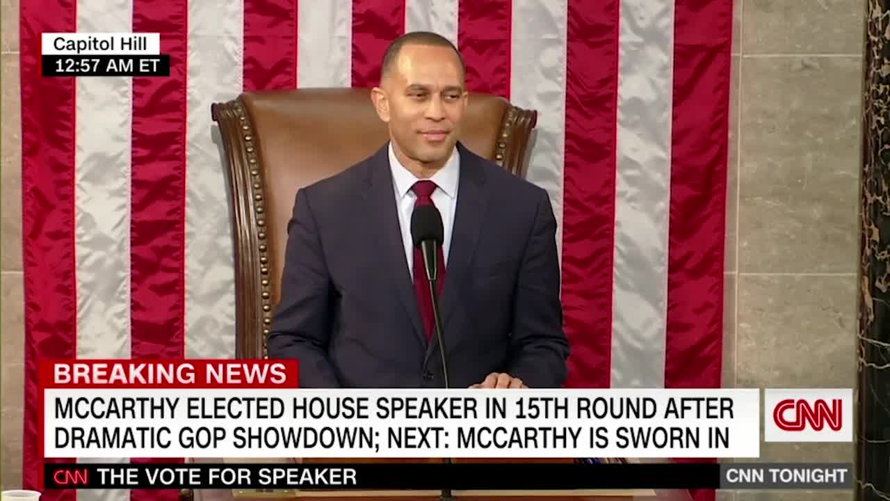 Watch House Minority Leader Hakeem Jeffries’ historic first speech