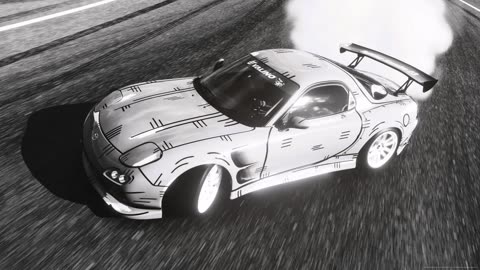 Drifting Sayaka's Manga RX7 in GT7