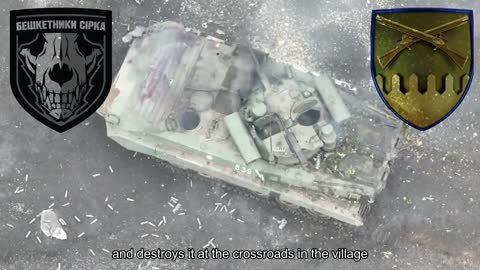 A reconnaissance unit of the 92nd brigade drives a Russian BMP into a trap and destroys it at a str