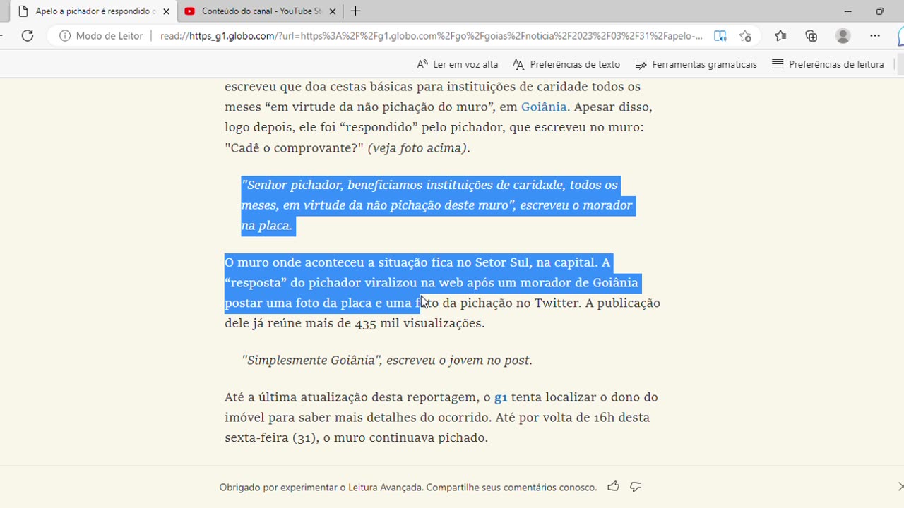 Apelo a pichador é respondido com nova pichação, e caso viraliza na web