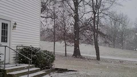 Surprise snow fall this morning