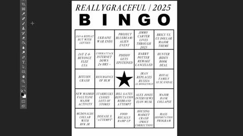 2025 Bingo Card -- 2025 "Predictions"