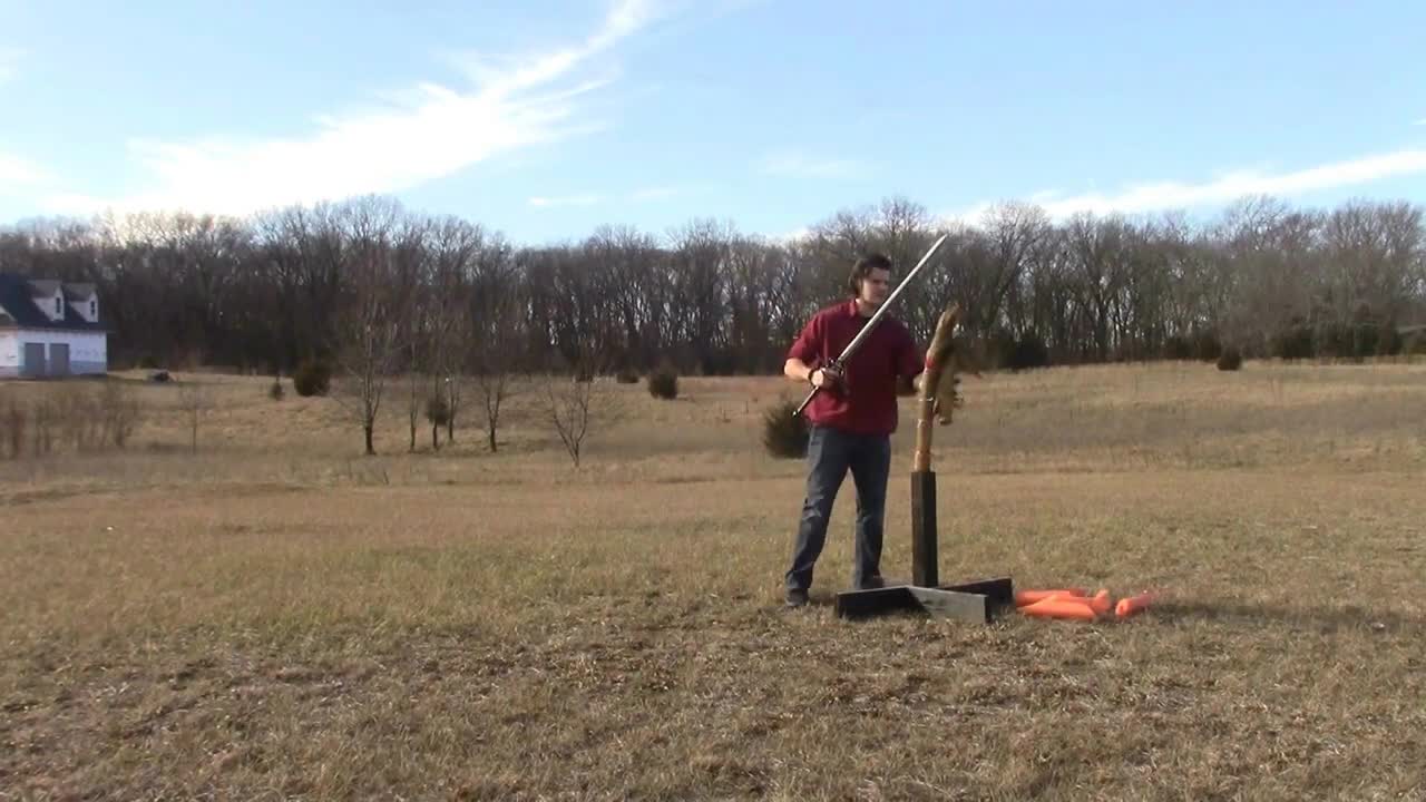 Cold Steel La Fontaine Sword Of War Cutting Test