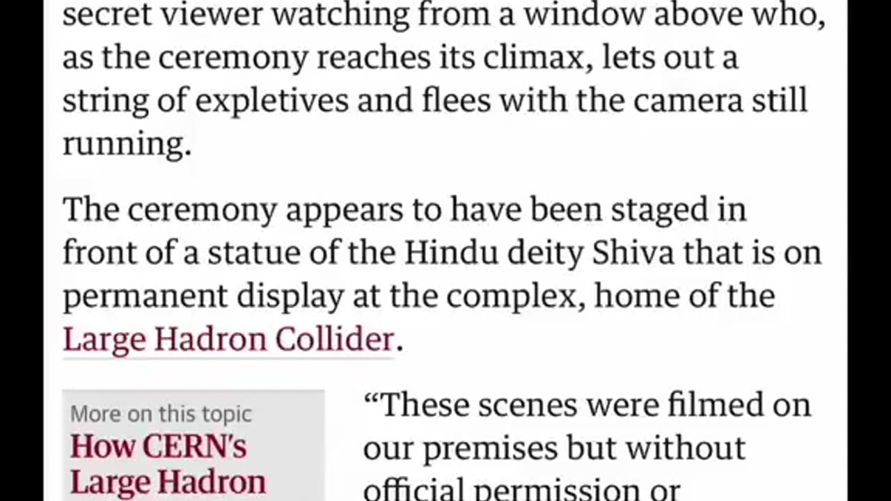 Ritual Ceremony caught near CERN HQ