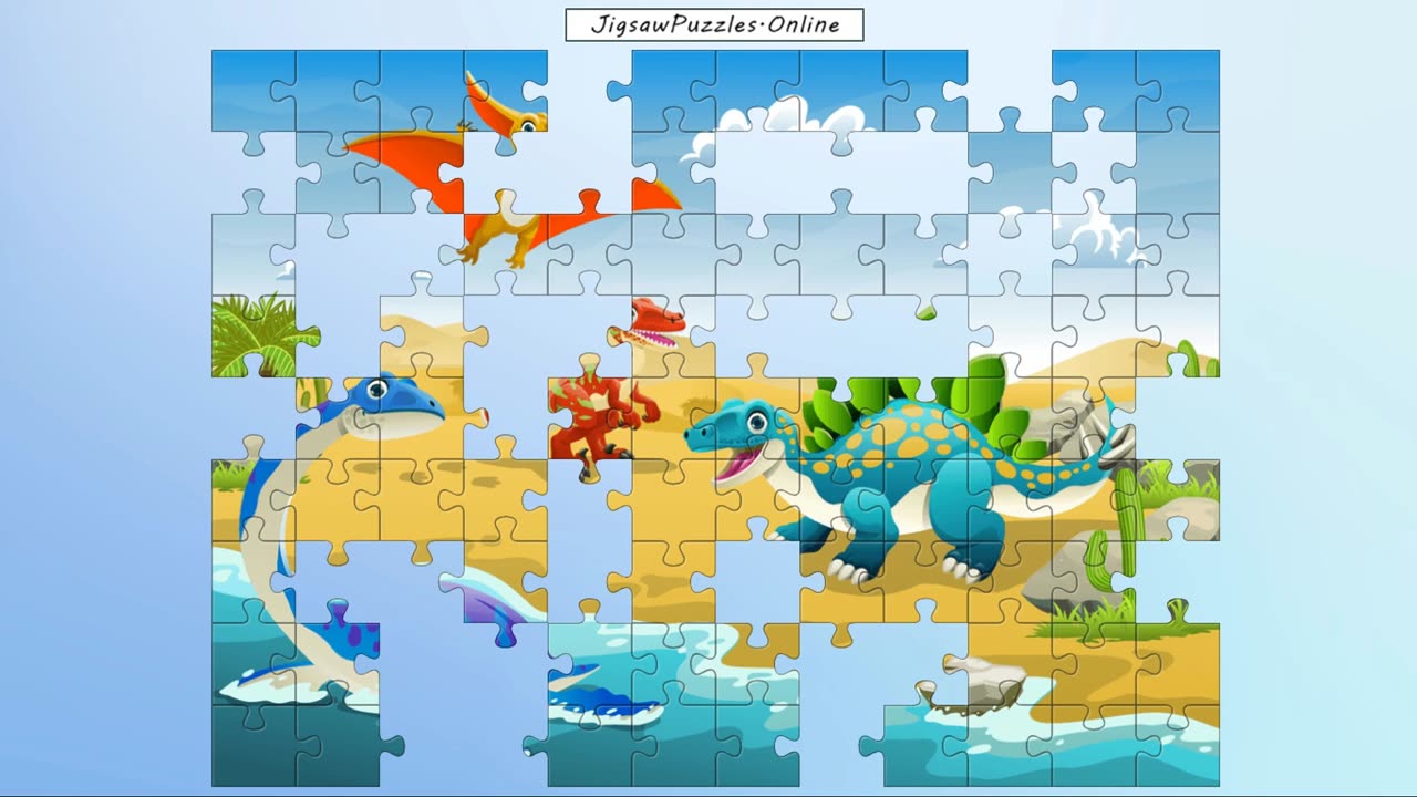 Cartoon Dinosaurs Jigsaw Puzzle Online