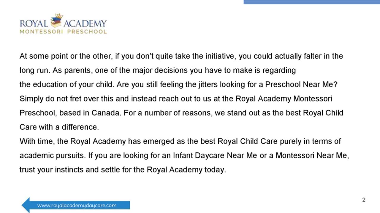 Why Should You Settle For Royal Child Care?