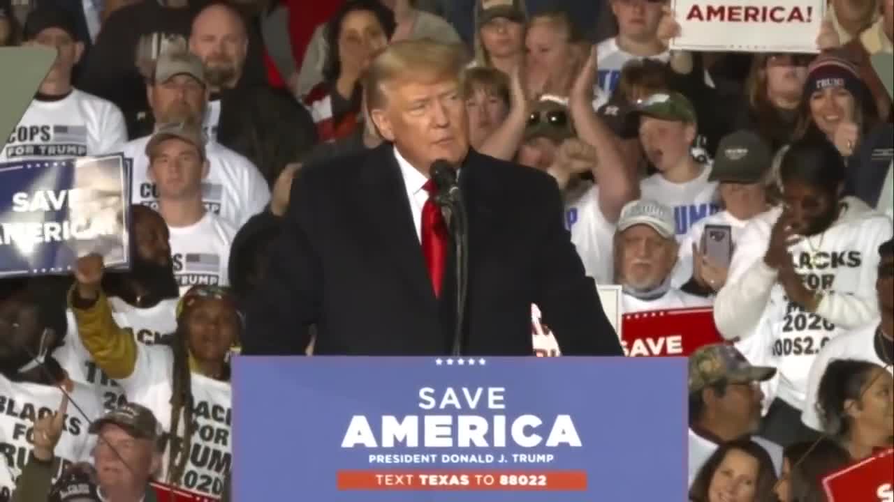 President Trump speak at Texas rally