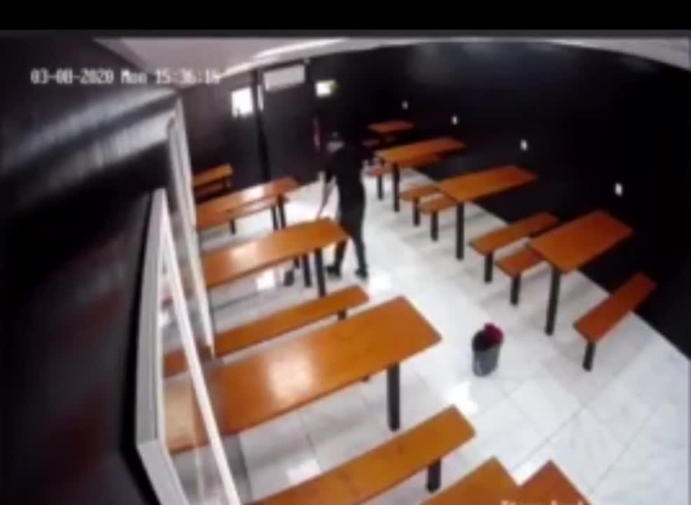 Guy Slips And Falls While Mopping The Floor