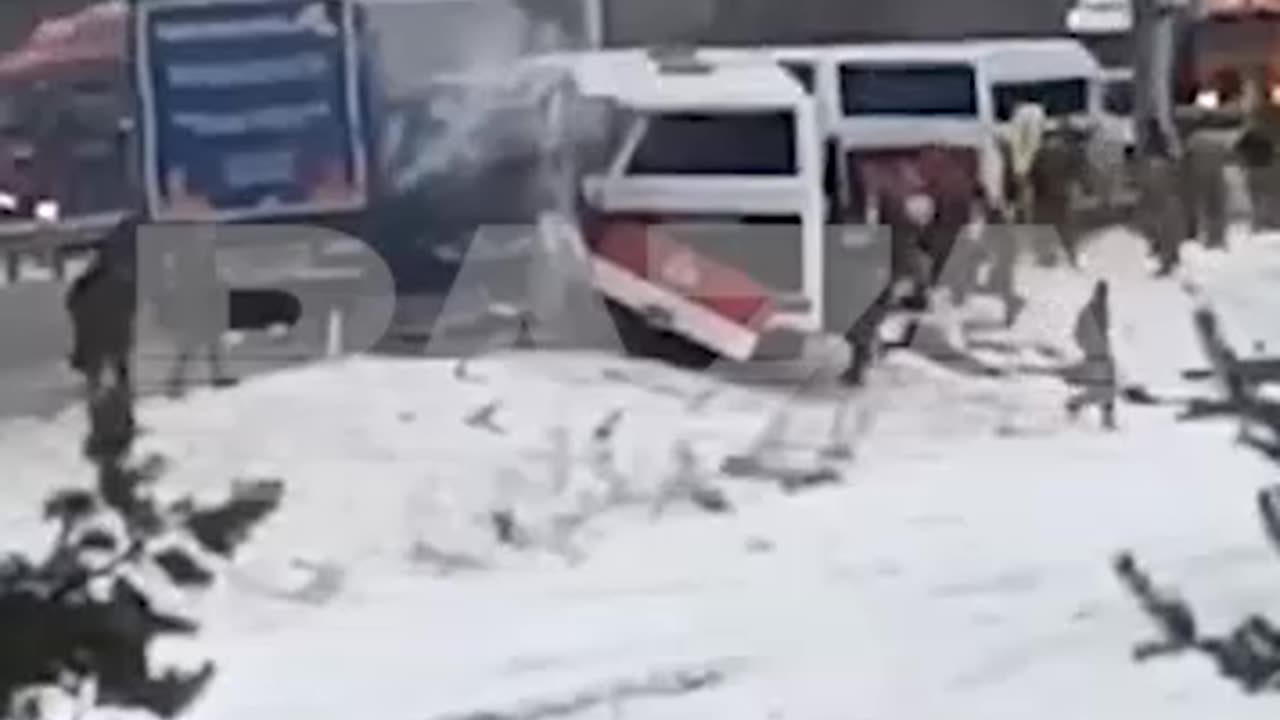 Russian Conscripts Scatter After Truck Crash