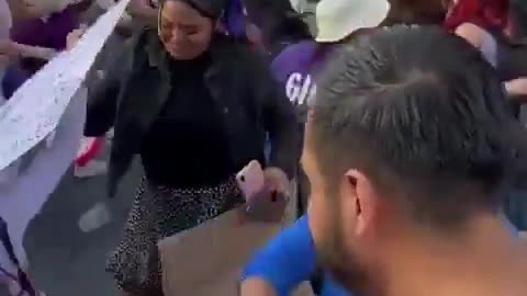 Motorcyclist hits girl during Women's Day march