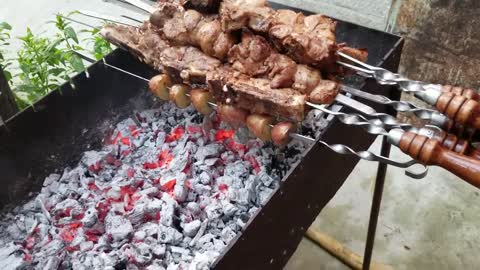 Шашлык и картошька!!!