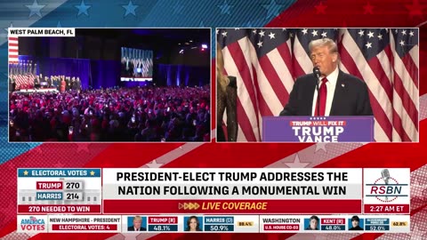 LIVE: President Trump Addresses the Nation After Winning the 2024 Presidential Election - 11/5/24