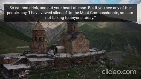 the SOUND which feeds your soul listen and think, MOTHER MARY(the mother of Jesus) in ISLAM