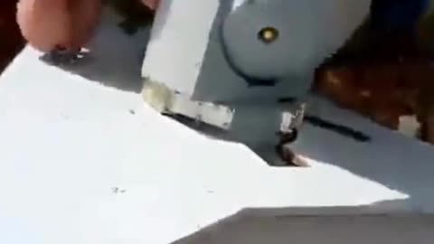 Video footage shows the result of a downed spy balloon