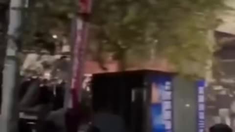 CHINA - Protesters reportedly destroyed COVID testing points in Lanzhou