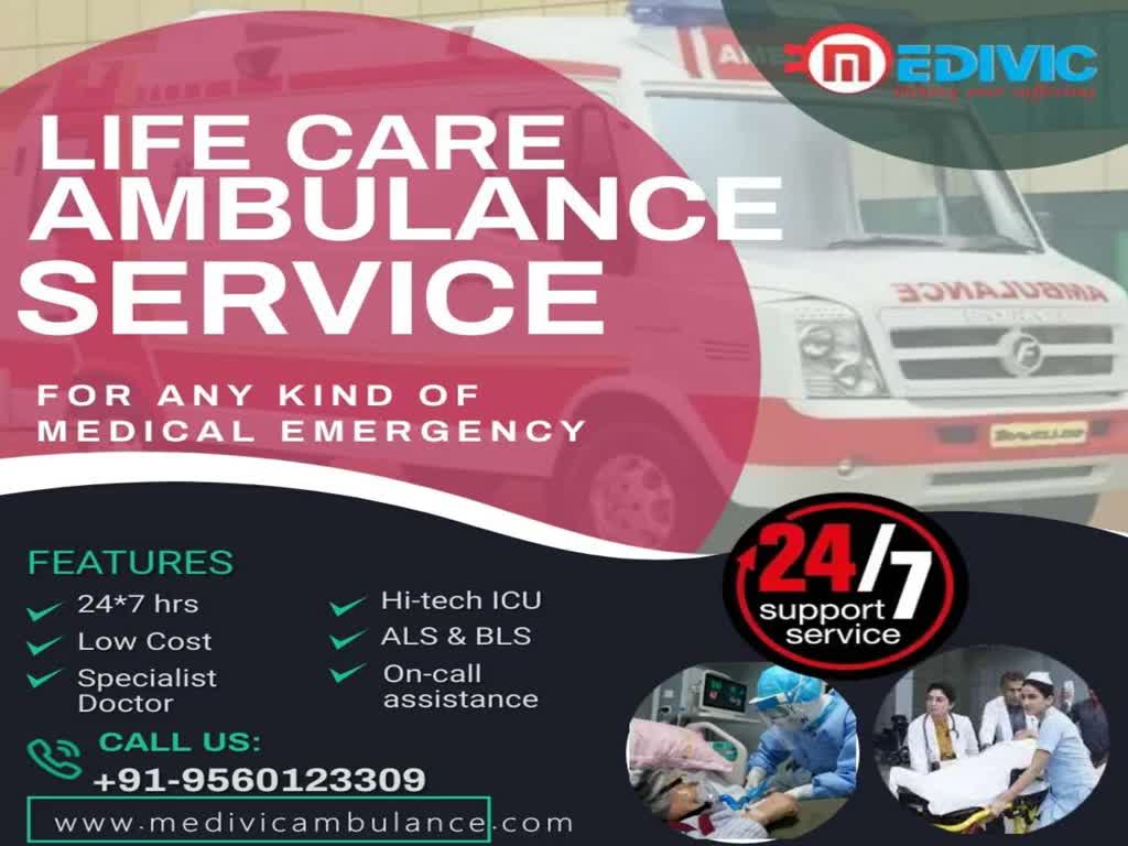 Medivic Ambulance in Delhi and Patna with Skilled Staff