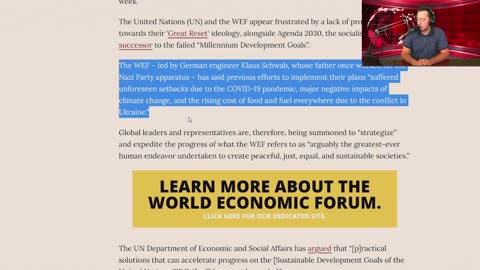 BREAKING: WEF WANTS DEPOPULATION NOW! - Klaus Schwab Unveils Goal For Agenda 2030 At Davos!