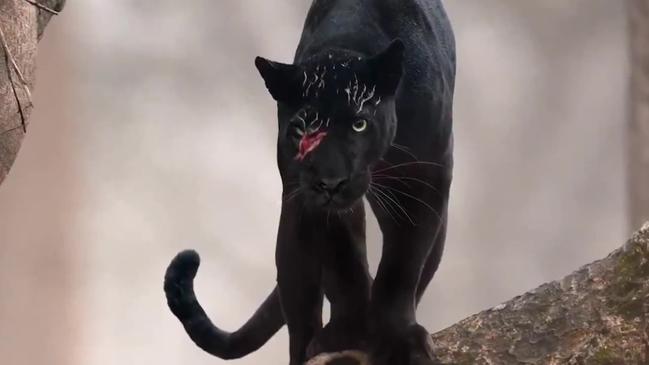 Panter wild life encounter, peace , rare species