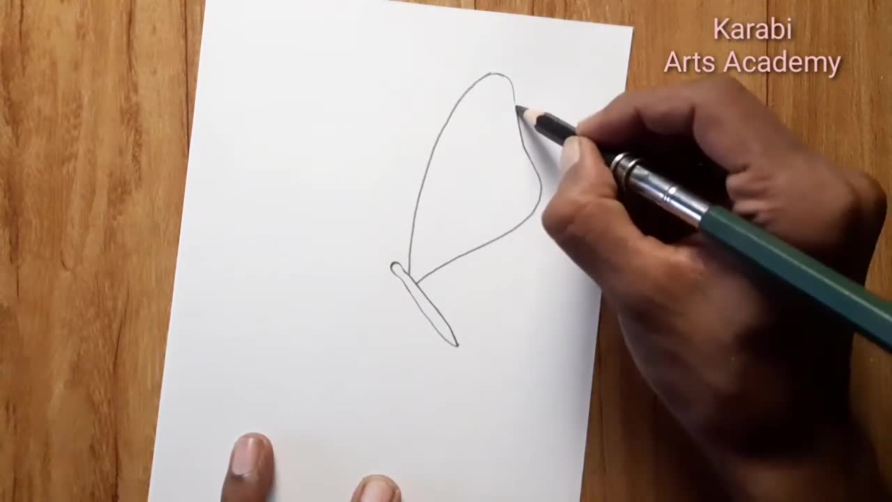 How to draw beautiful butterfly | Pencil sketch for beginners | Karabi arts academy