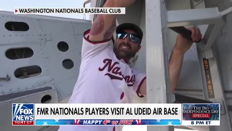 Former Washington Nationals players visit Al Udeid Air Base