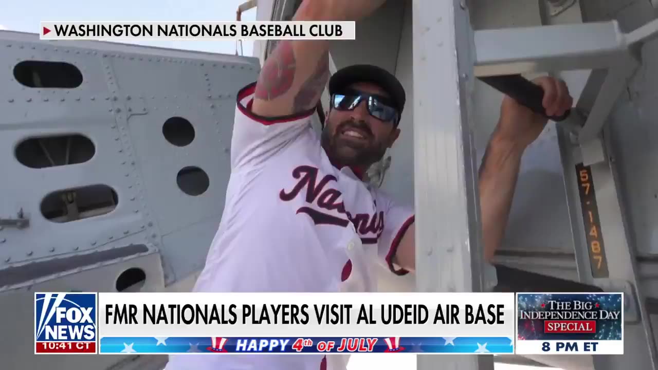 Former Washington Nationals players visit Al Udeid Air Base