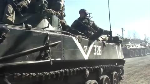 Artillery units of the Airborne Forces liquidated columns of military equipment