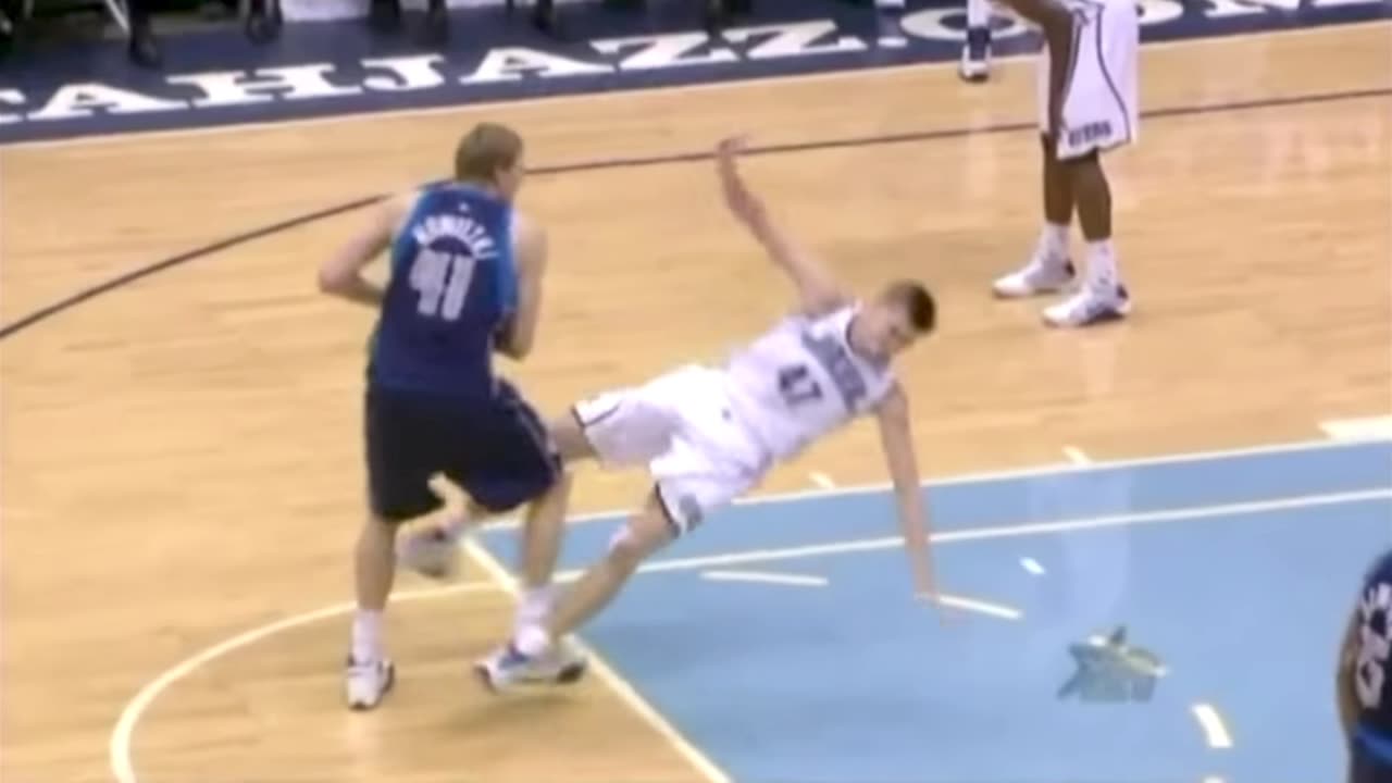 Basketball players hilariously flopping