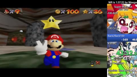 Super Mario 64 100% 120star Speedrun no reset #23