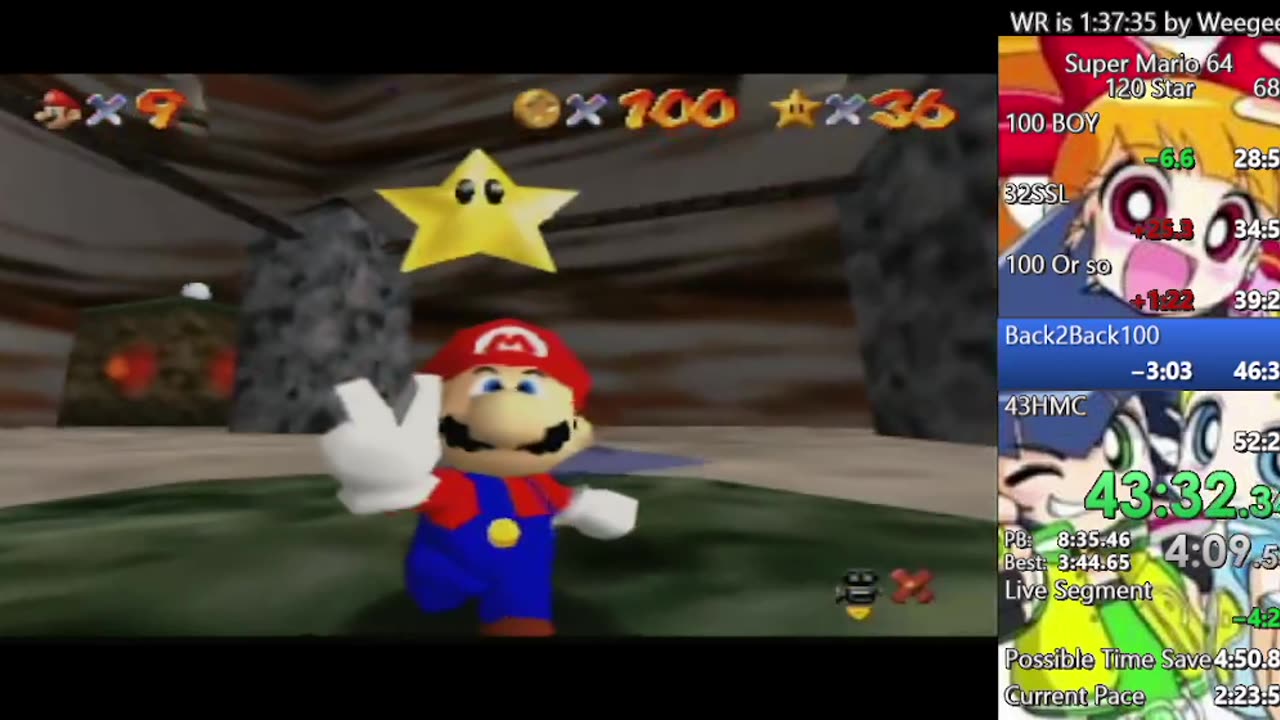 Super Mario 64 100% 120star Speedrun no reset #23