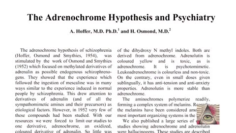 Adrenochrome, EpiPens & Ambrosia