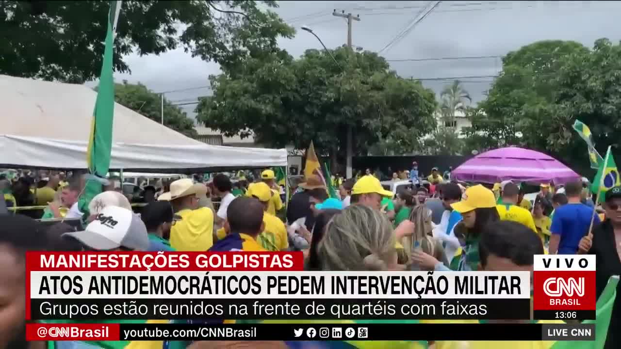 Manifestação golpista: Atos antidemocráticos pedem intervenção militar | LIVE CNN