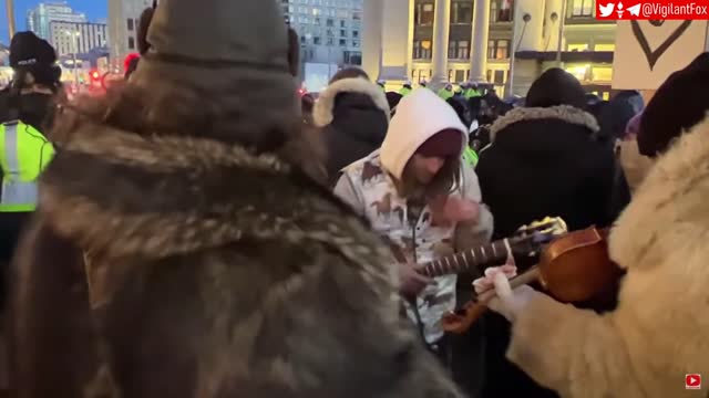 Protestors Unfazed By Army Of Police