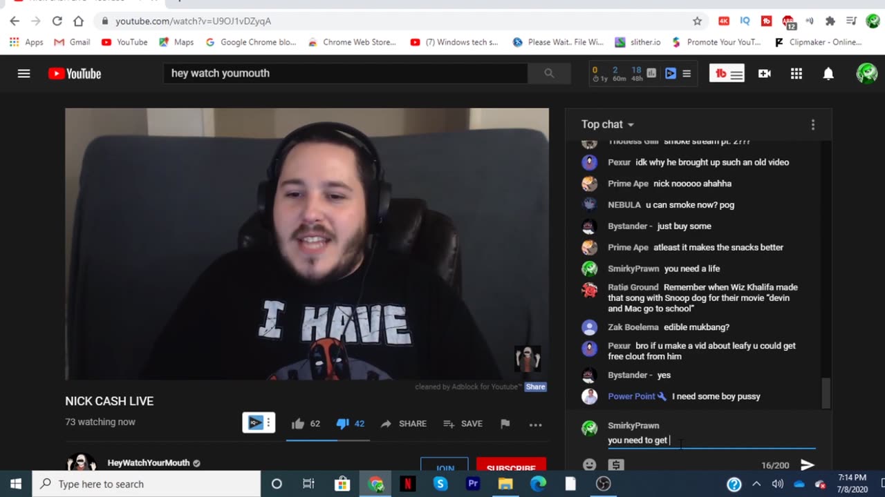 HeyWatchYourMouth gets mad at me on his streamππππ