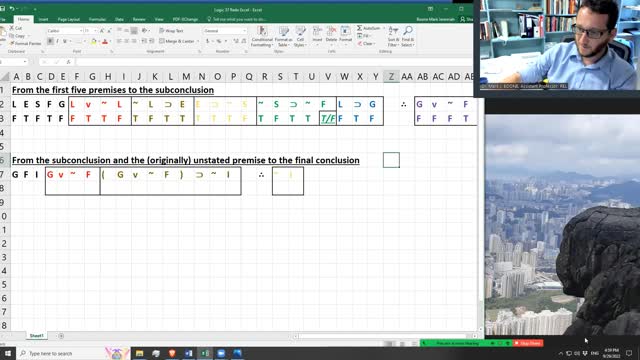 Lessons in Logic 37: An Abbreviated Truth Table for Socrates' Argument Just for Practice!