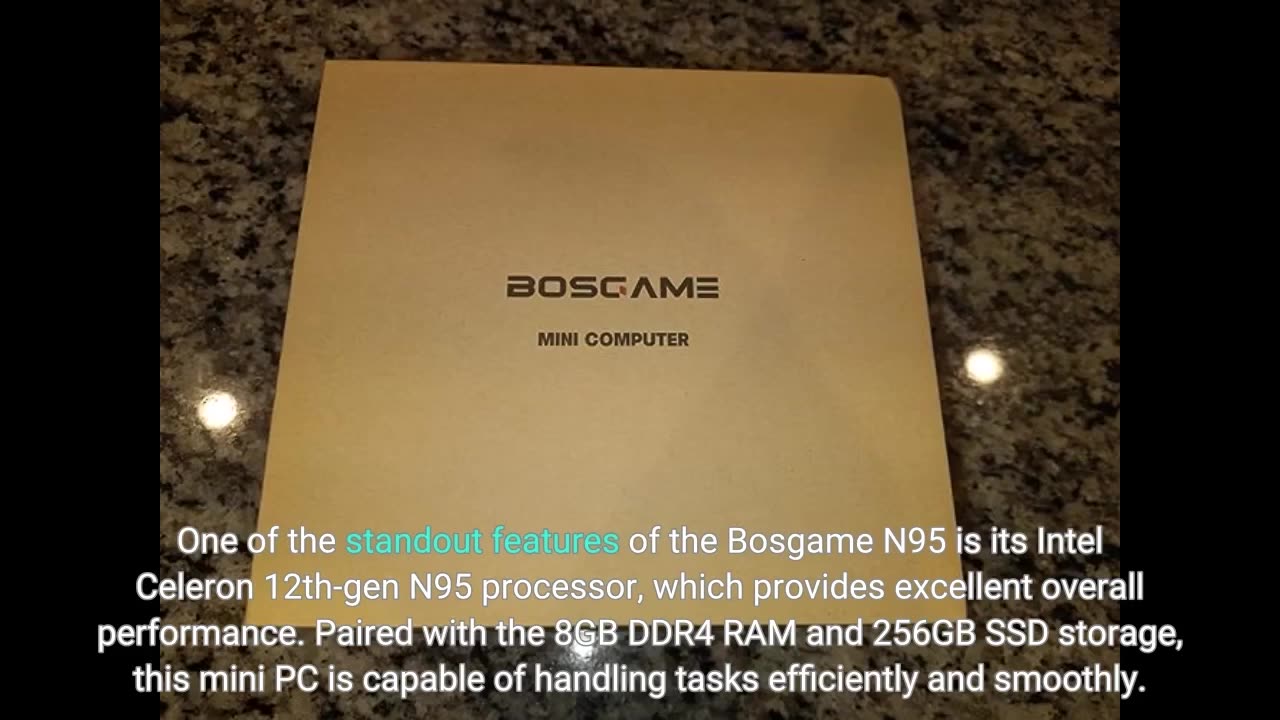 BOSGAME Mini PC Intel Alder Lake-N95 (4C/4T, up to 3.4GHz), Mini Computer