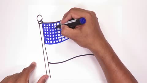 Learn how to draw the United States flag